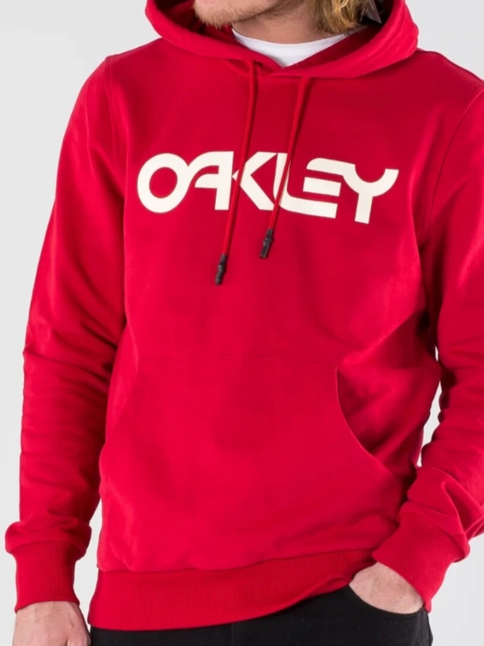 Oakley Y2K Red Pullover Xl Hoodie with White Logo